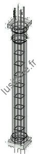 Lusitane matériaux de construction pour vous Colonne squelette type avec son armature poteau ferraillage porteur