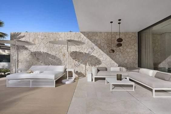 parement pierre naturelle blanche