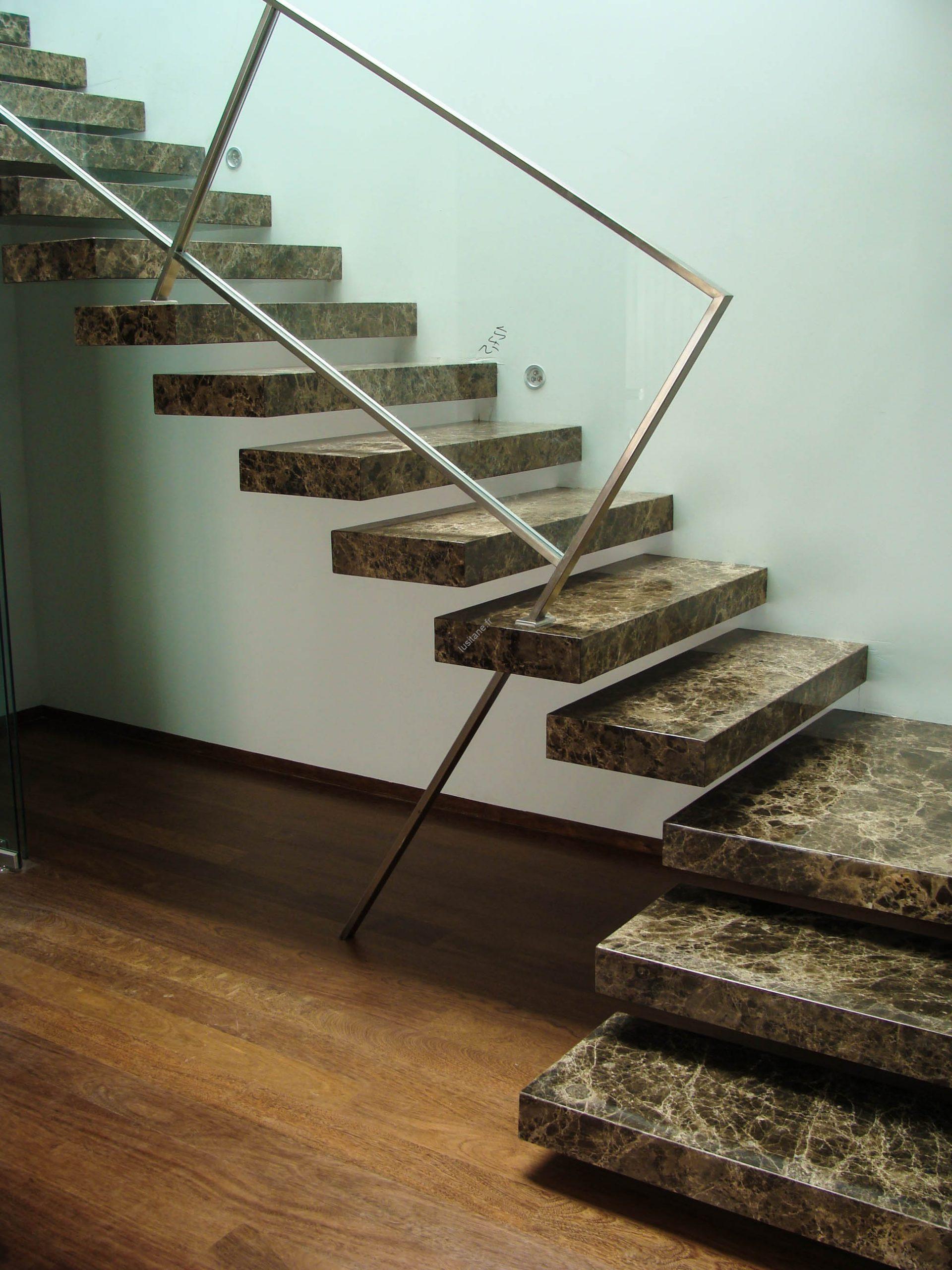 Lusitane matériaux de construction pour vous escalier pierre naturelle - escalier marbre - escalier intérieur - marbre marron
