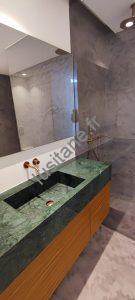 plan vasque lavabo en pierre naturelle marbre vert guatemala