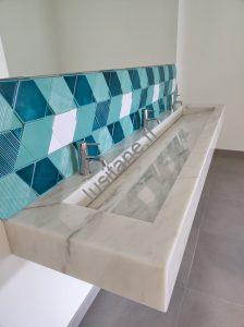 plan vasque lavabo en pierre naturelle marbre