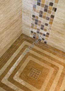 receveur bac à douche travertin